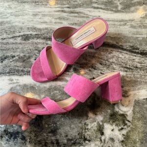 Chinese Laundry Pink Block Heel Sandals